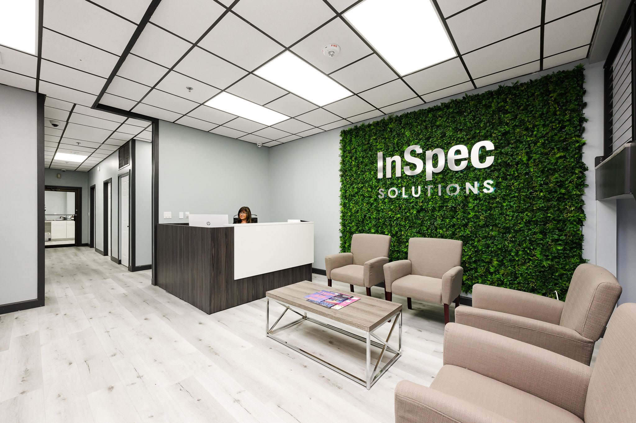 InSpec Solutions reception lobby in Holly Hill, Florida