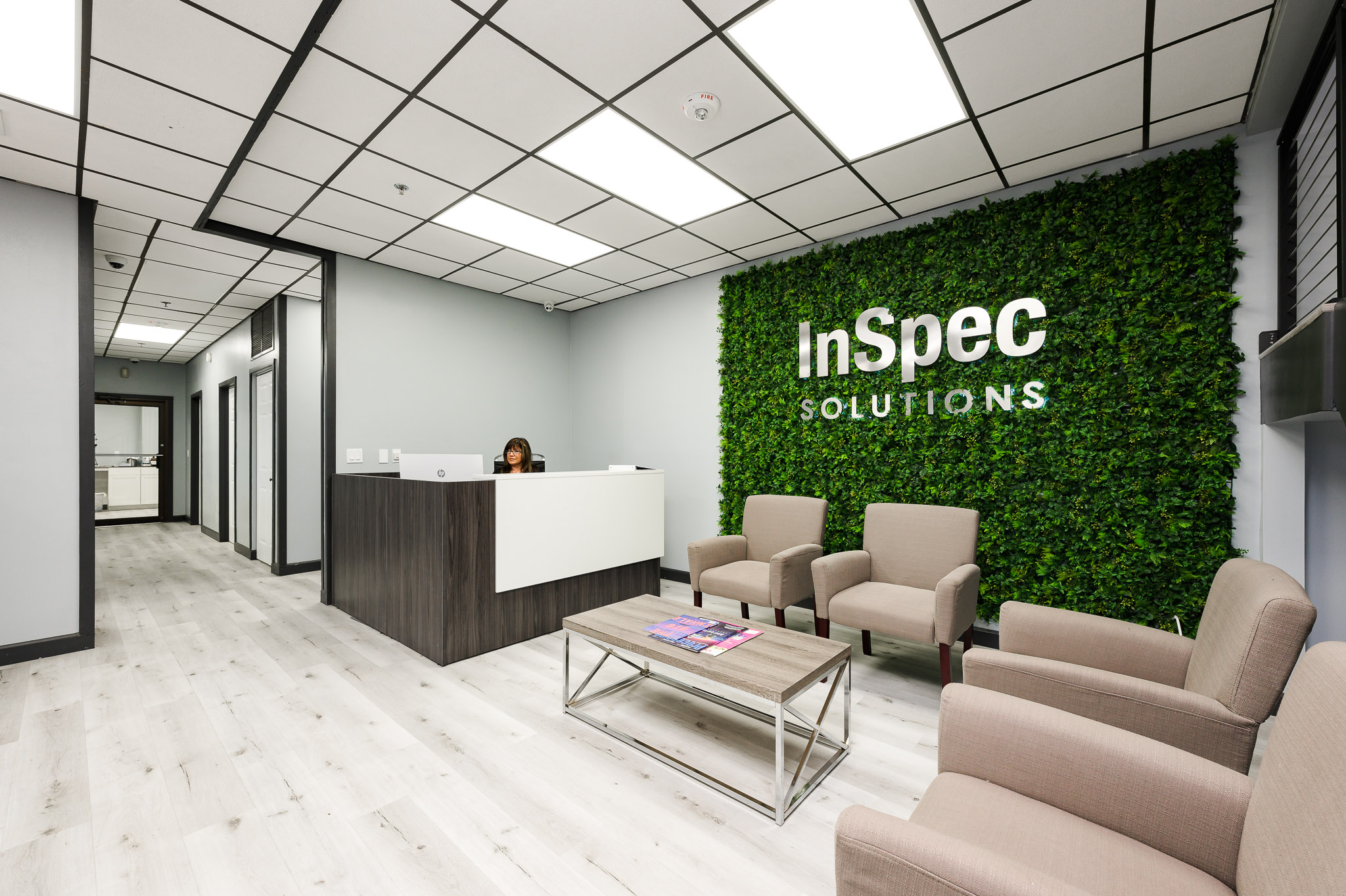 InSpec Solutions reception lobby in Holly Hill, Florida
