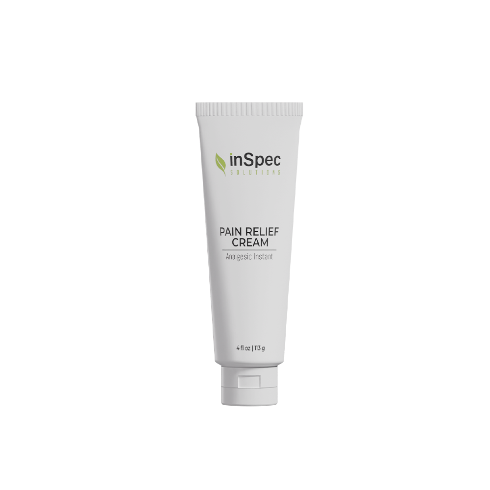 Analgesic Instant Pain Relief Cream illustrative concept packaging