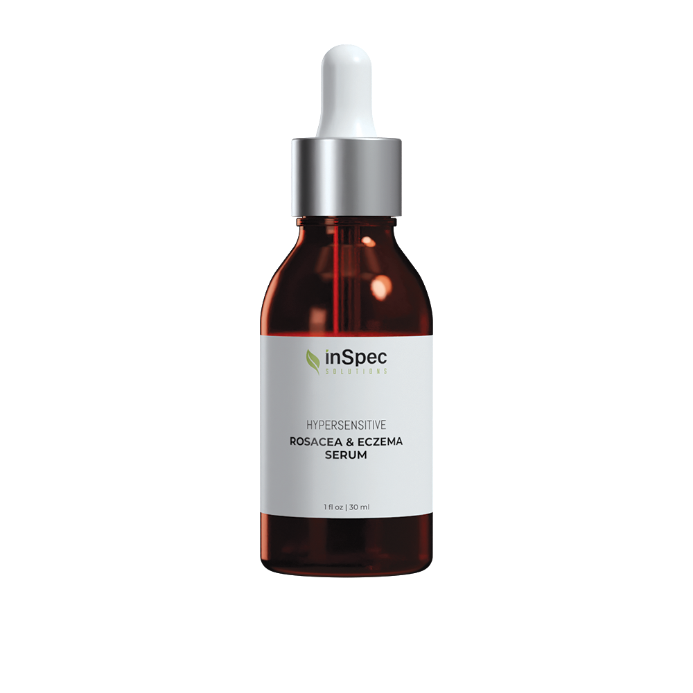 Hypersensitive Rosacea & Eczema Serum illustrative concept packaging