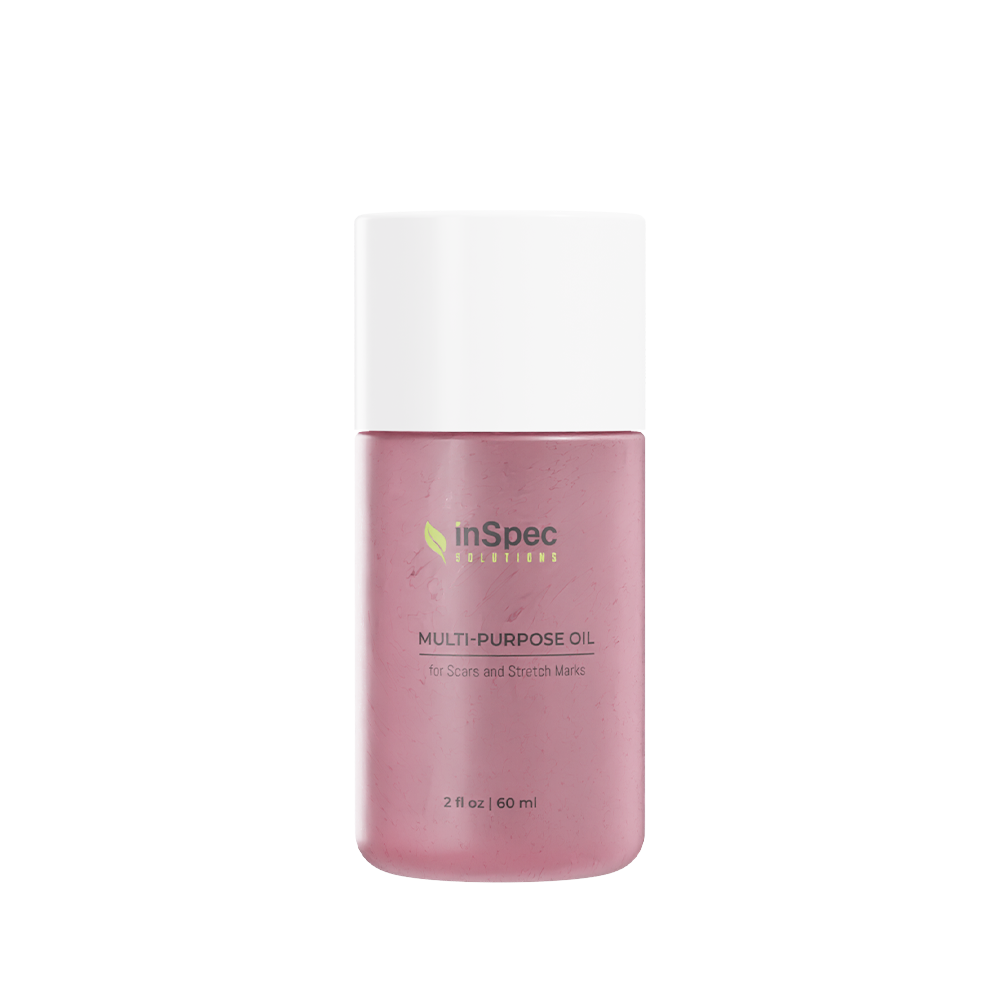 Multi-Purpose Oil for Scars and Stretch Marks illustrative concept packaging