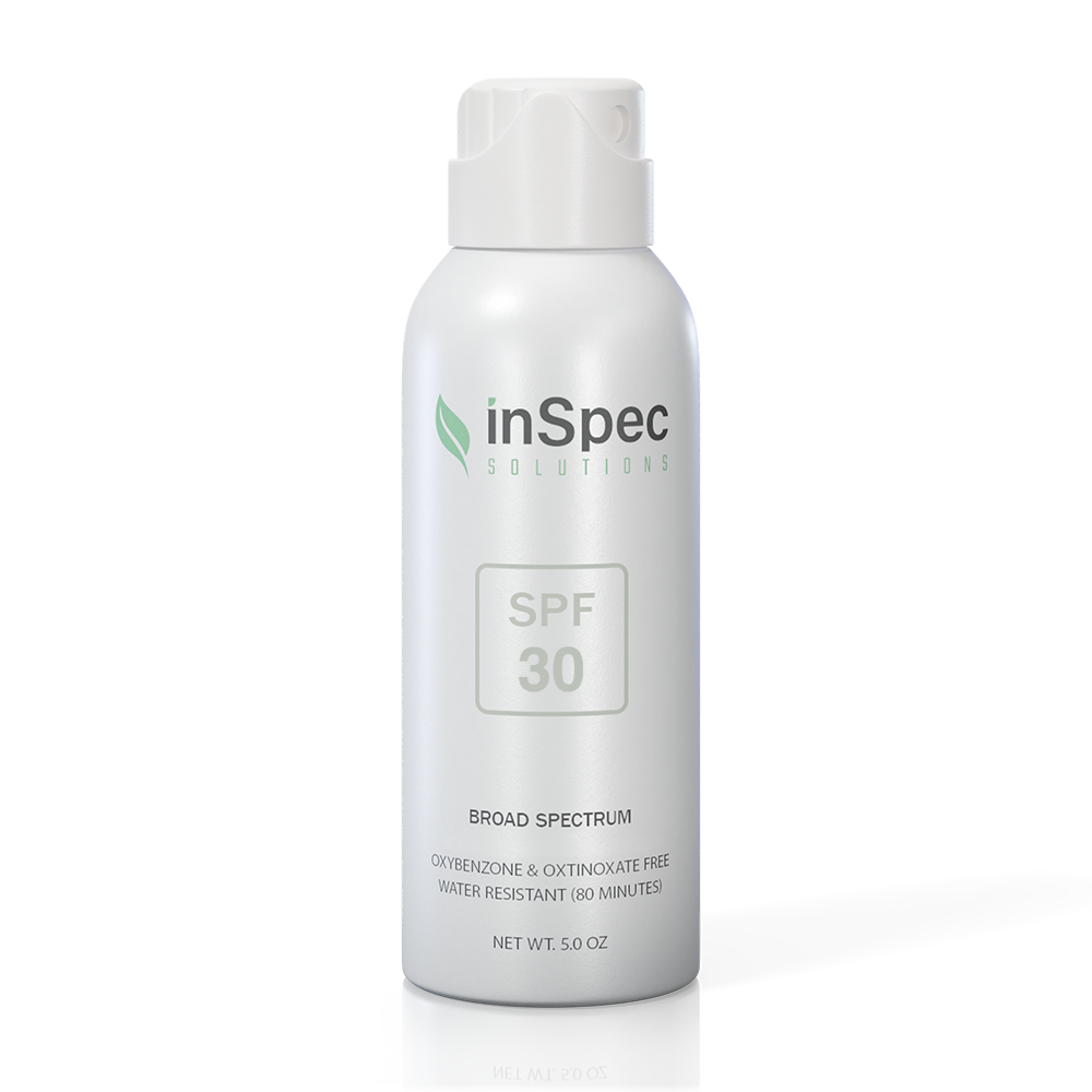 SPF 30 Lightweight Mineral Spray illustrative concept packaging