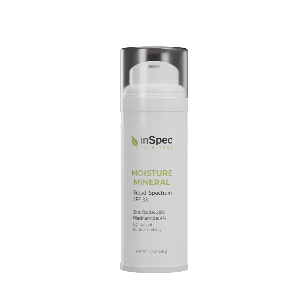 SPF 33 Moisture Mineral Sunscreen illustrative concept packaging